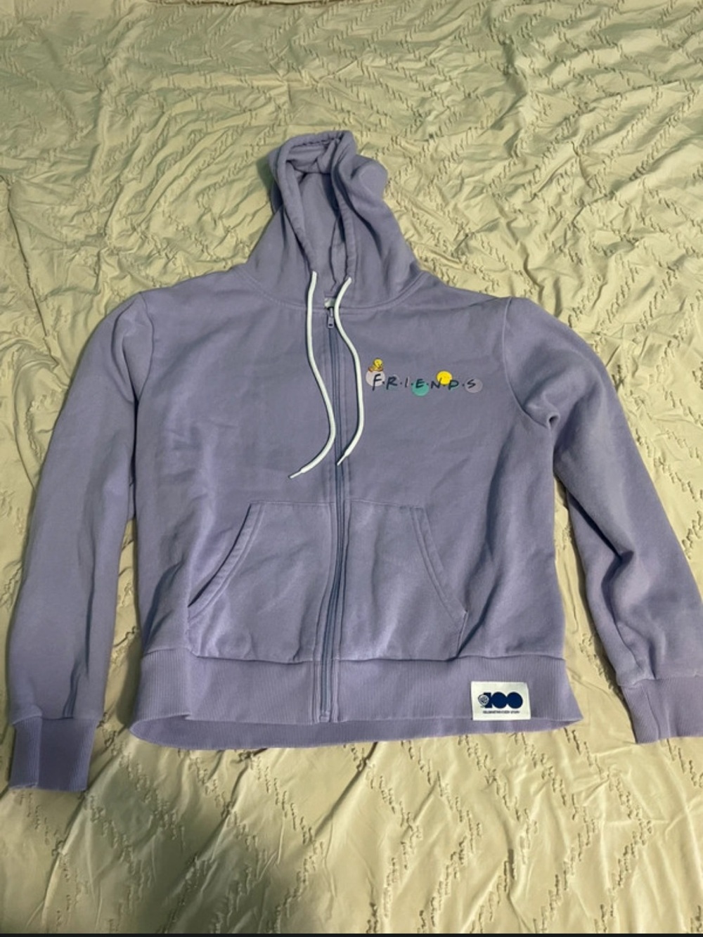 Warner Brothers 100 Friends Lavender Zip-Up Hoodie